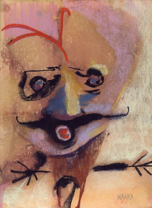 Original abstract pastel painting of Salvador Dali by Maui Artist Christine Waara