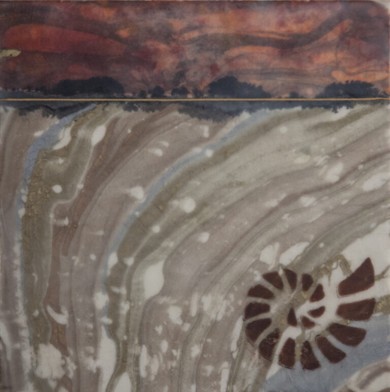 Original abstract encaustic painting by Maui artist Christine Waara