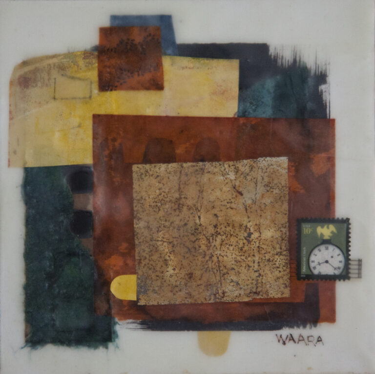 Original abstract encaustic painting titled 